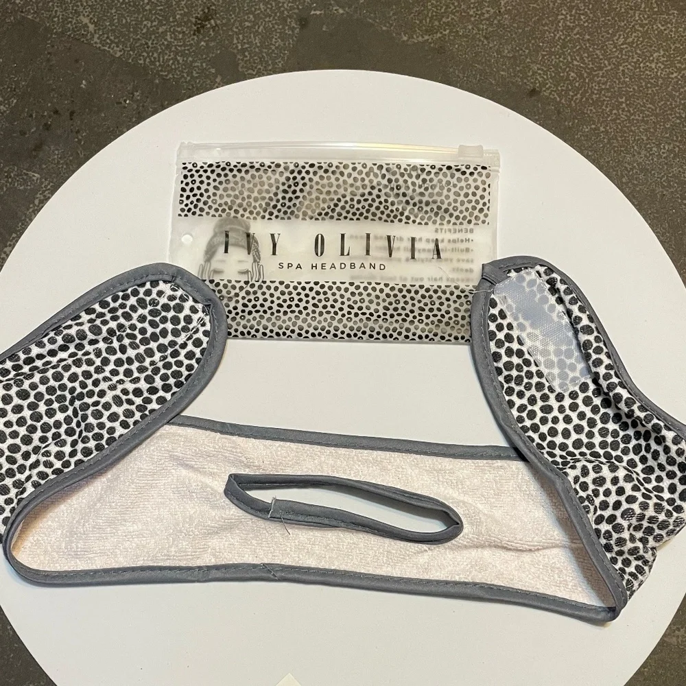 🆕 Ivy Olivia Spa Headband w/Built-In Ponytail Holder